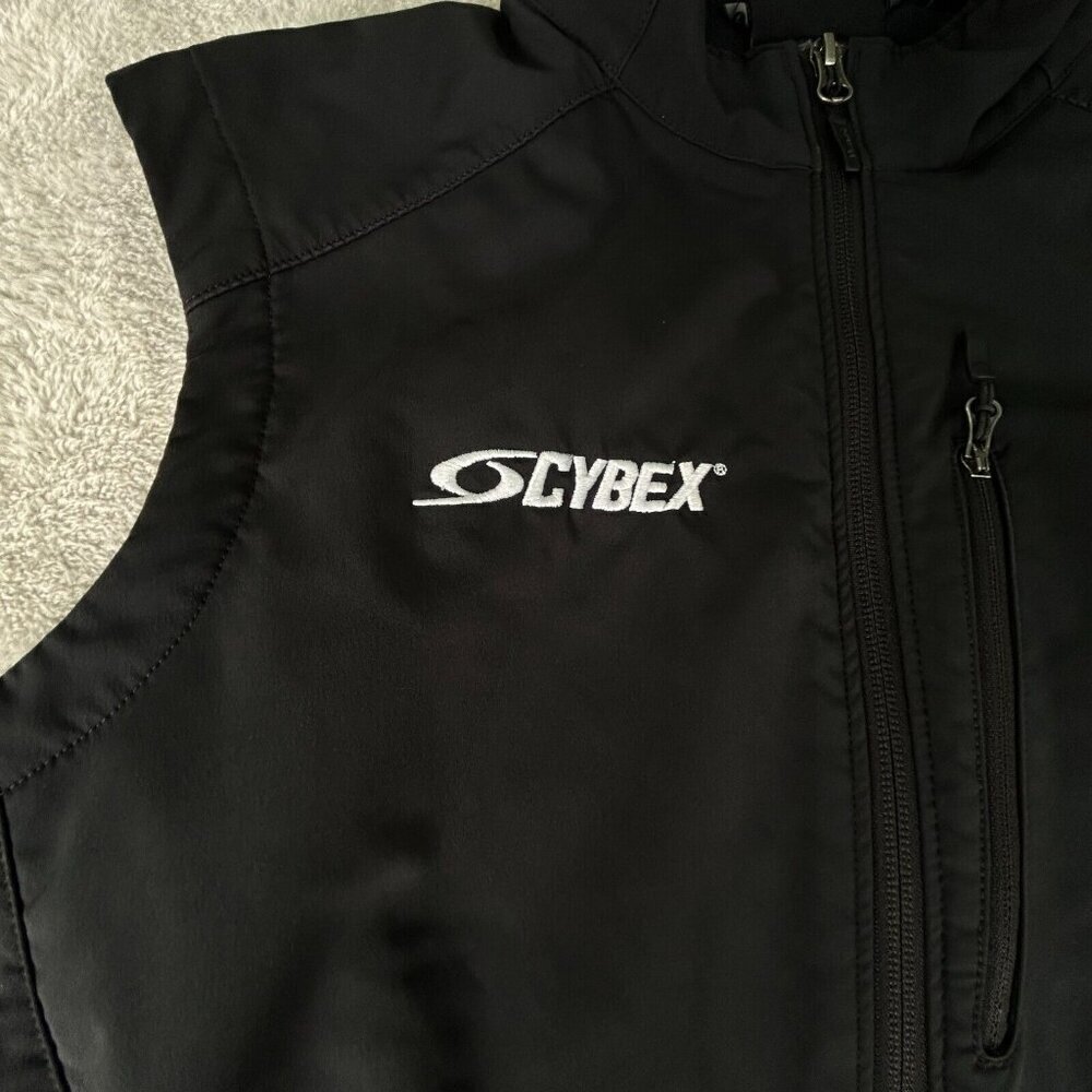 Marmot Approach Vest Black Soft Shell Mens Size L Water Repellent, "CYBEX" logo - Picture 4 of 10